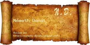 Németh Donát névjegykártya
