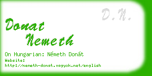 donat nemeth business card